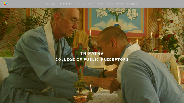 Screenshot of the Triratna College Of Public Preceptors website
