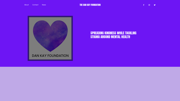 Screenshot of the Dan Kay Foundation website