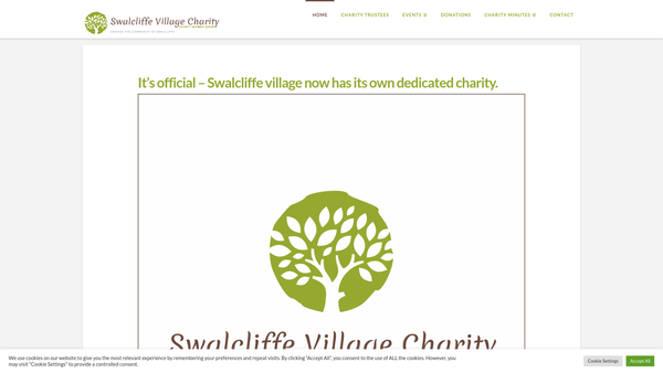 Screenshot of the Swalcliffe Village Charity website