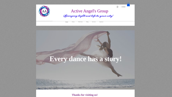 Screenshot of the Active Angel's Group Ltd website