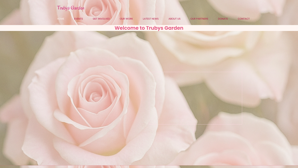 Screenshot of the Trubys Garden website