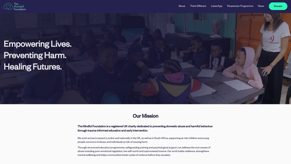 Screenshot of the The Mindful Foundation website