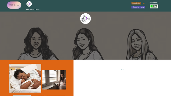 Screenshot of the Elite Midwifery Services website