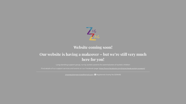 Screenshot of the Zigzag Leeds Autism Support website
