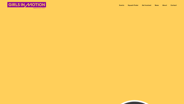 Screenshot of the Girls In Motion website