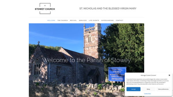 Screenshot of the The Parochial Church Council Of Stowey website