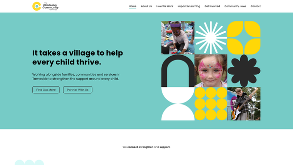 Screenshot of the Children's Community - Tameside website