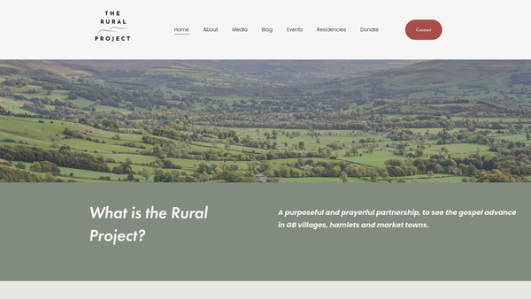 Screenshot of the The Rural Project website