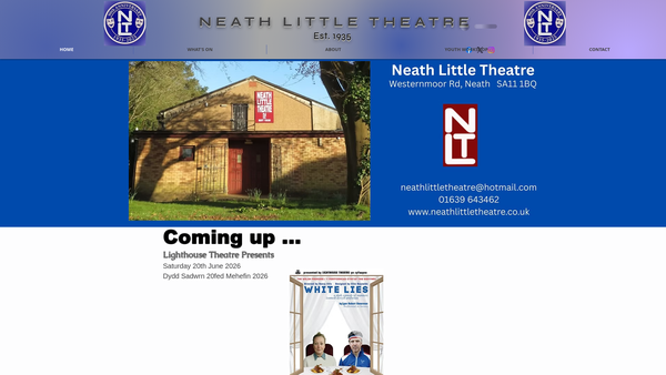 Screenshot of the Neath Little Theatre website