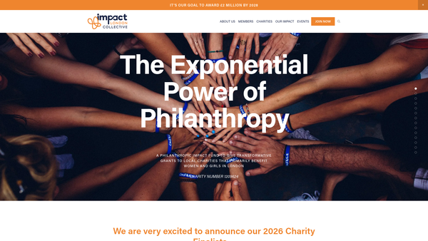 Screenshot of the Impact London Collective website
