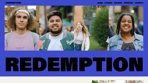 Screenshot of the Redemption Church London website