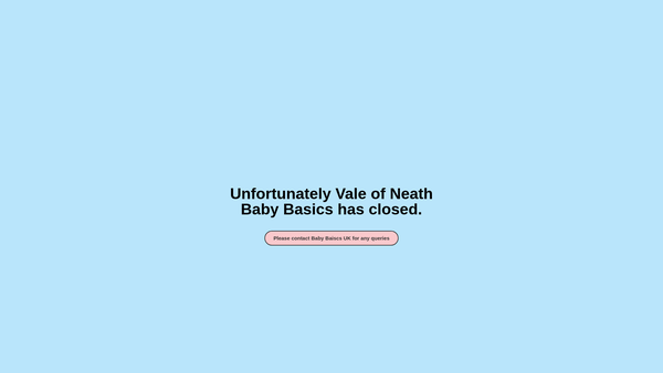 Screenshot of the Vale Of Neath Baby Basics website