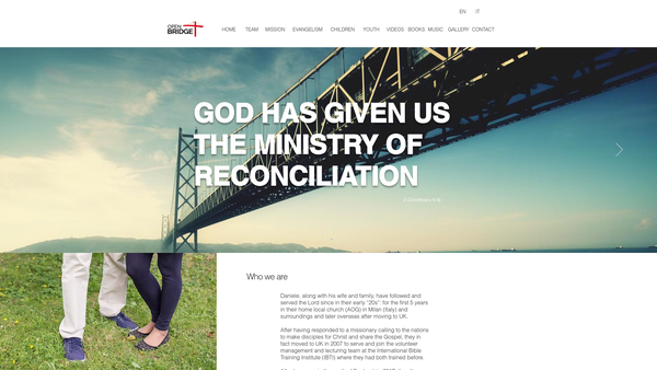 Screenshot of the Open Bridge Ministry website