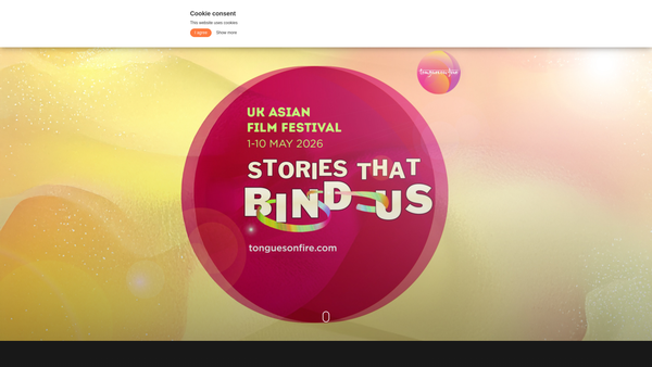 Screenshot of the Tongues On Fire CIO website
