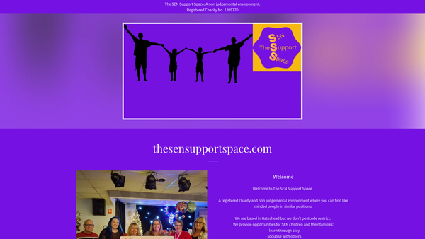 Screenshot of the The Sen Support Space website