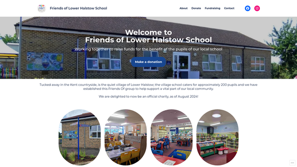 Screenshot of the Friends Of Lower Halstow School website