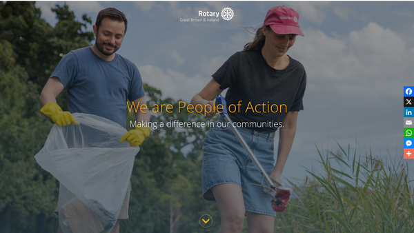 Screenshot of the Rotary International In GB & Ireland website