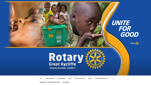 Screenshot of the The Rotary Club Of Great Aycliffe Trust Fund website