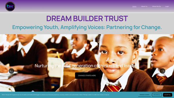 Screenshot of the Dream Builder Trust website