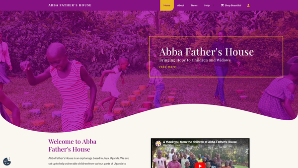 Screenshot of the Abba Father's House website