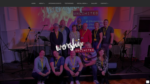 Screenshot of the Worship Unlimited website