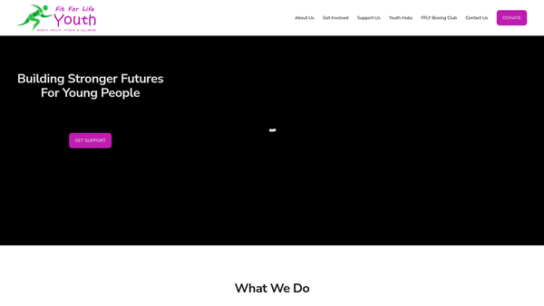 Screenshot of the Fit For Life Youth CIO website