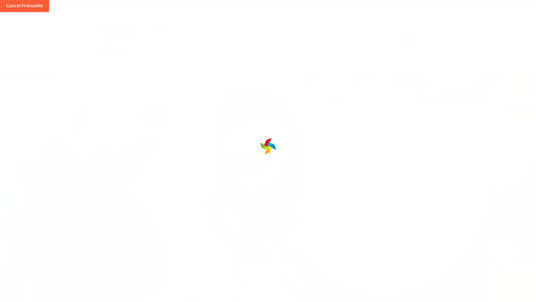 Screenshot of the Happy To Chat website