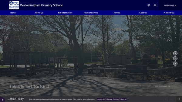Screenshot of the Friends Of Walkeringham Primary School website