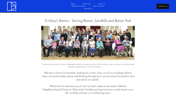 Screenshot of the St Mary's Headington Pcc website