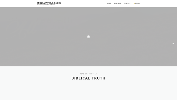 Screenshot of the Bridgwater Bibleway Believers website