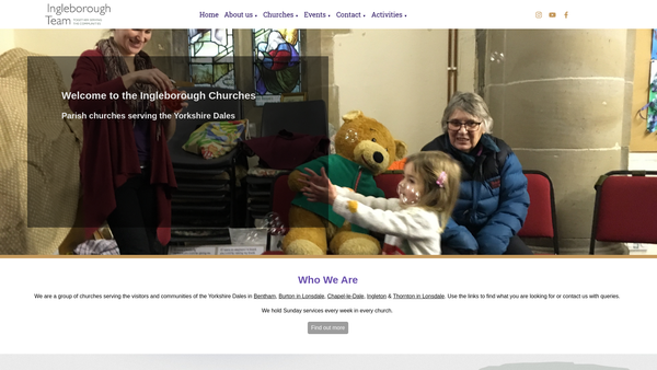Screenshot of the The Parochial Church Council Of The Ecclesiastical Parish Of St John The Baptist Bentham website