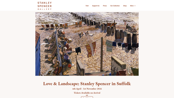 Screenshot of the The Stanley Spencer Gallery website