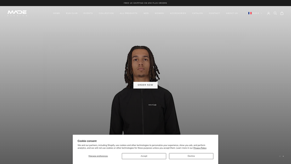 Screenshot of the Made Community Support Group website