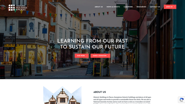 Screenshot of the The Ancient Monuments Society website