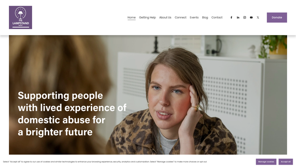 Screenshot of the The Lampstand Group website
