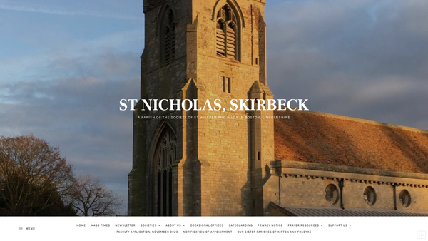 Screenshot of the The Parochial Church Council In The Ecclesiastical Parish Of Skirbeck St Nicholas In The Diocese Of Lincoln website
