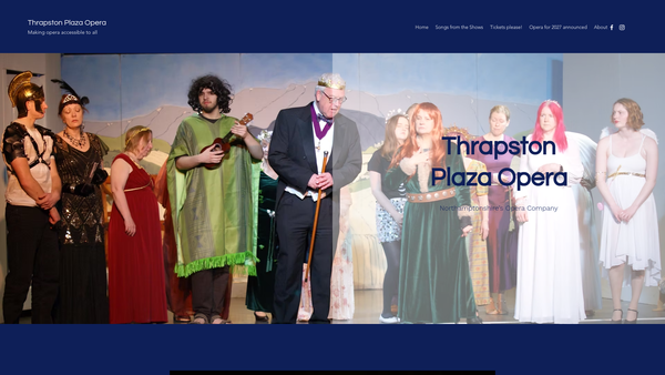 Screenshot of the Thrapston Plaza Opera website