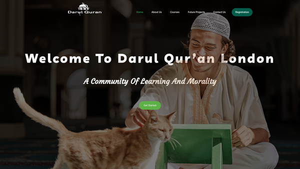 Screenshot of the Darul Quran London website