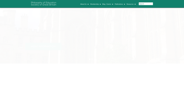 Screenshot of the The Philosophy Of Education Society Of Great Britain website