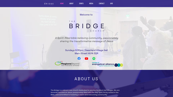 Screenshot of the The Bridge Christian Fellowship, Hull And East Yorkshire website