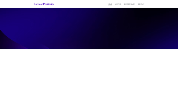 Screenshot of the Radical Positivity website