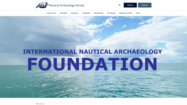 Screenshot of the International Nautical Archaeology Foundation website