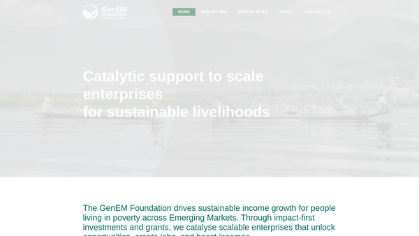 Screenshot of the Genem Foundation website