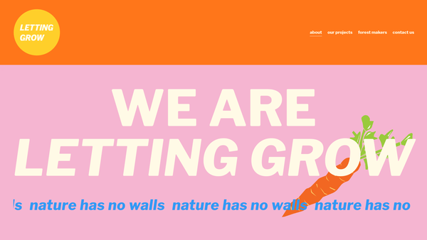 Screenshot of the Letting Grow website