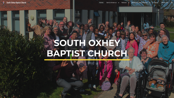 Screenshot of the South Oxhey Baptist Church website