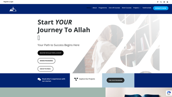 Screenshot of the Silah Programme website