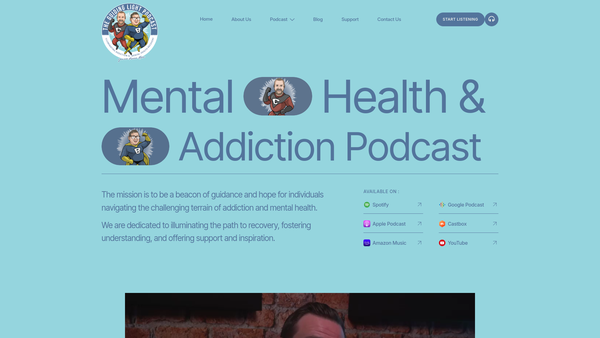 Screenshot of the The Guiding Light Mental Health Charity website