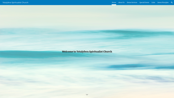 Screenshot of the Ystalyfera Spiritualist Church website