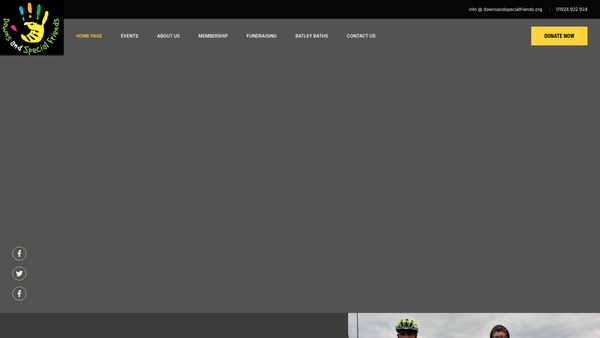 Screenshot of the Downs And Special Friends website