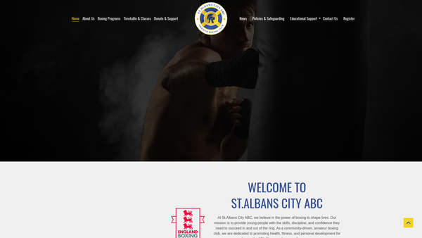 Screenshot of the St.albans City Abc website